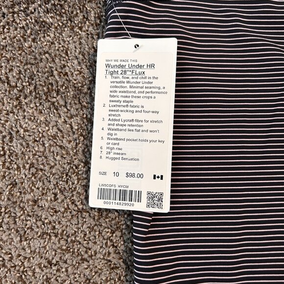 New Lululemon Wunder Under High Rise Tight 28" Luxtreme Size 10 - Picture 4 of 4